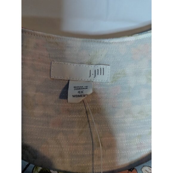 NWT J.Jill Women's Floral Layered Rayon Jersey Dress Sz 4x Boho Resortwear - Picture 10 of 11